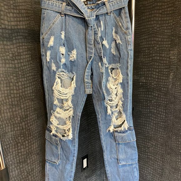 Ripped cargo jeans - Picture 1 of 3